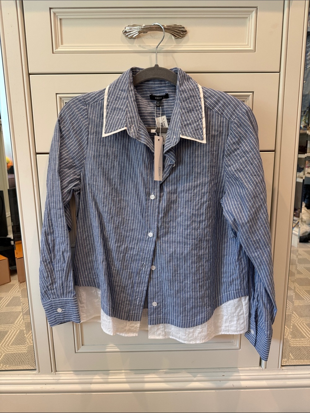 NWT Drew Plaid Button Down Top